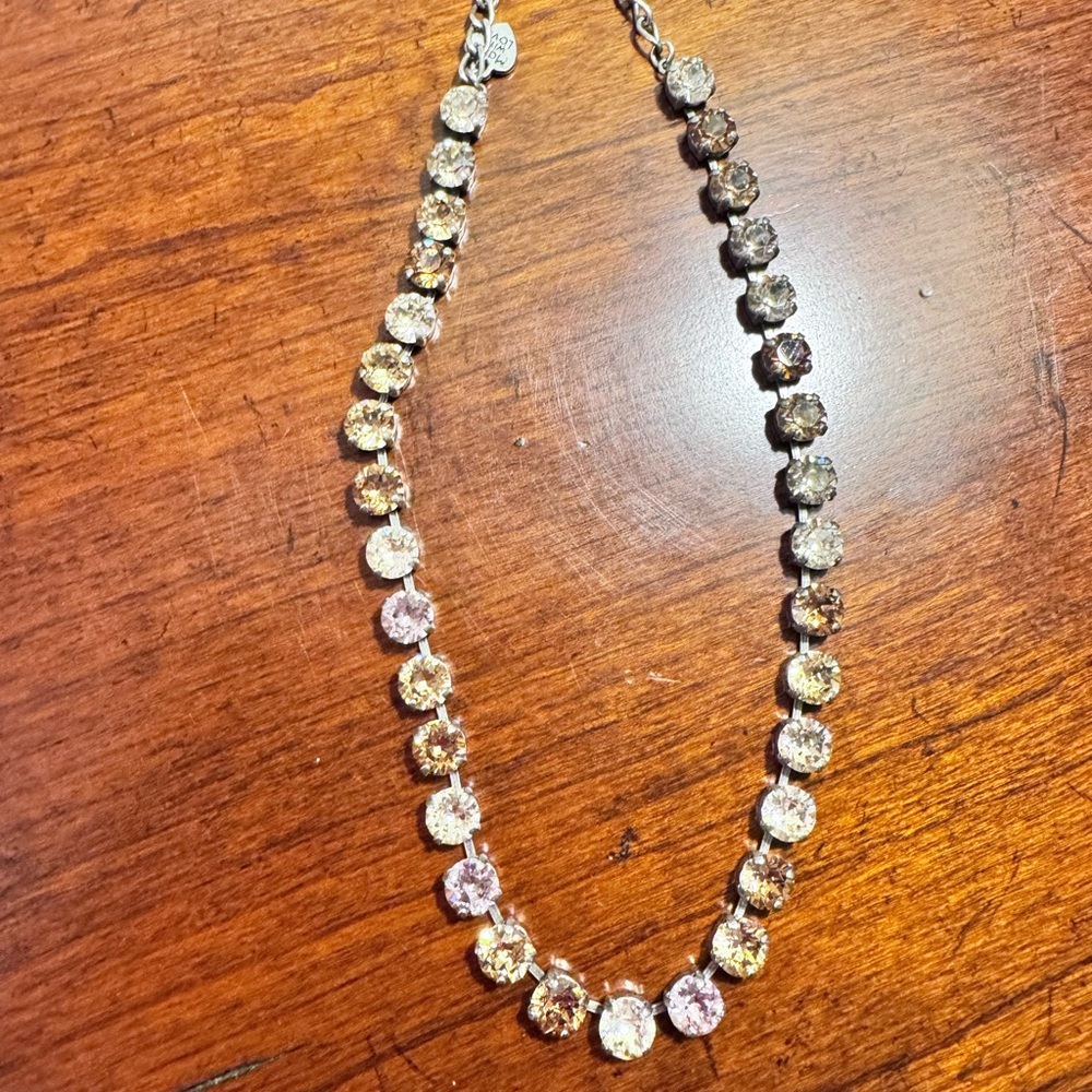Elegant multi-colored 33 Crystal 20” Necklace and Earrings